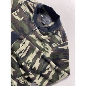 Sanctuary Long Line Knit Camouflage Bomber Jacket Women XS Green Black Full Zip